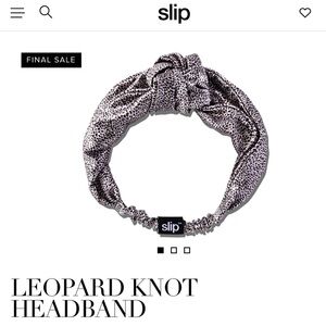 3 Slip Headbands 100% Silk solid black, black leopard and pink leopard EUC